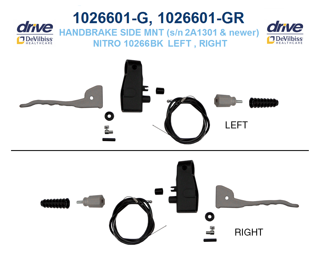 All Replacement parts for Drive Nitro 10266 rollator