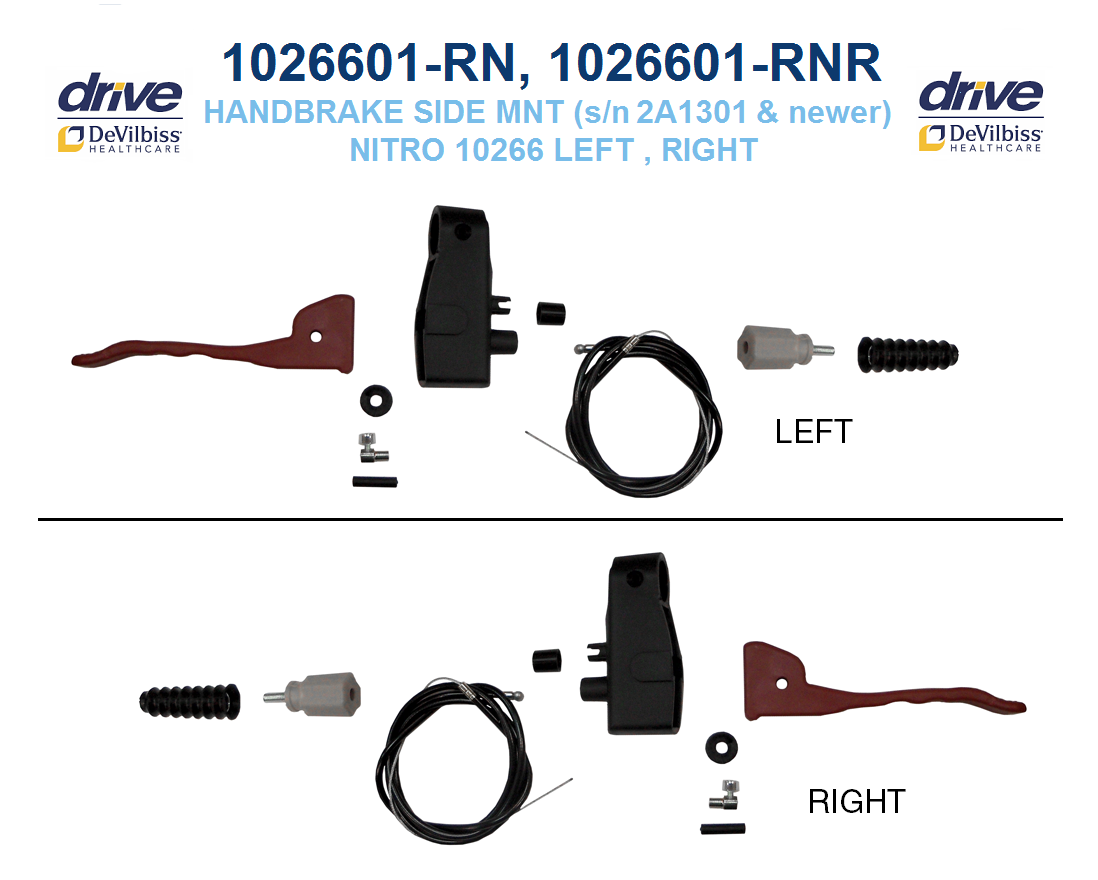 All Replacement parts for Drive Nitro 10266 rollator