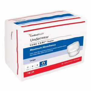 Sure Care Super Protective Underwear, 1215 Large 64/cs