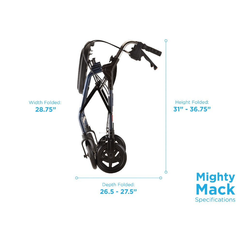 Nova Mighty Mack Heavy Duty Rollator, 4216BL Blue