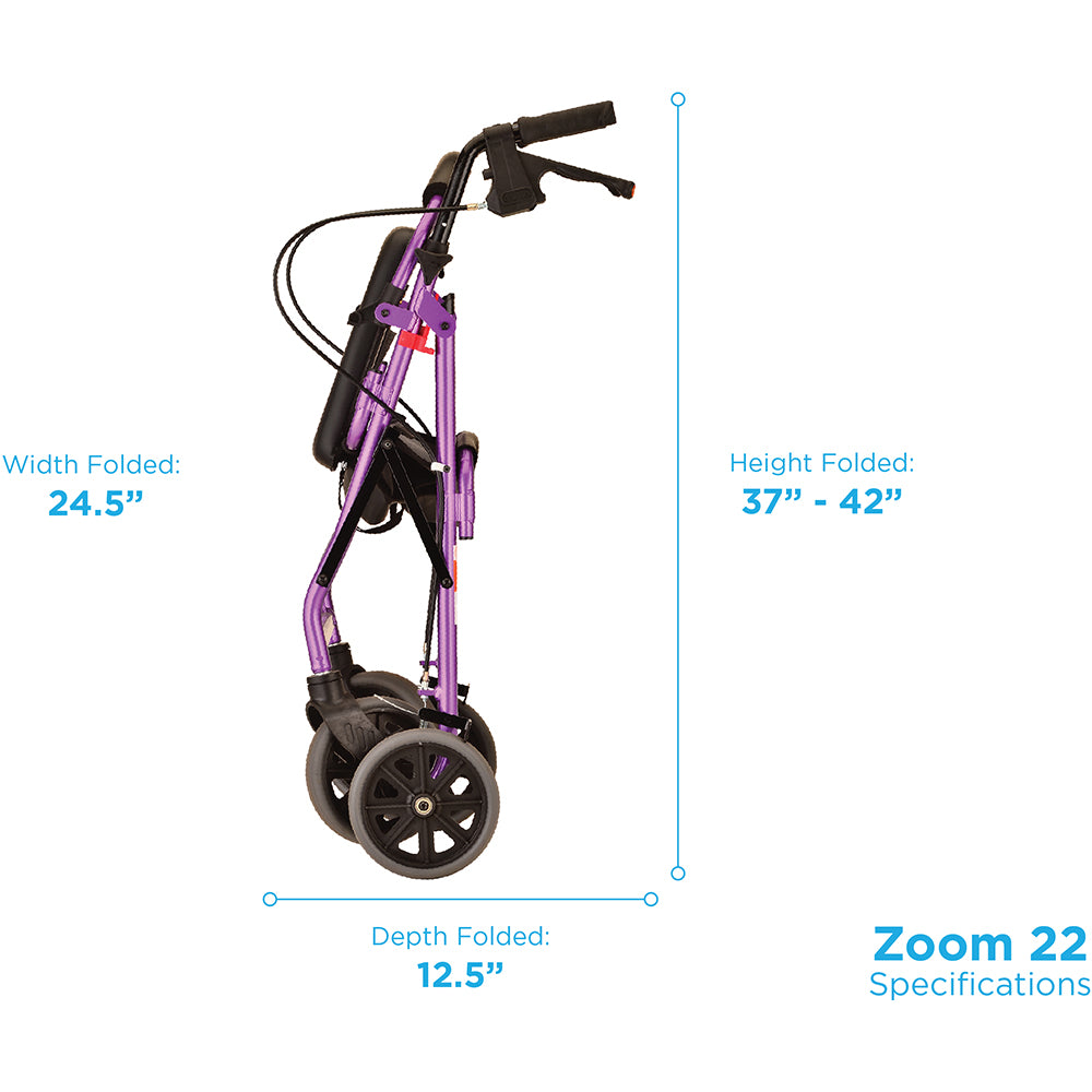 Nova Zoom 22 Rollator, 4222PL Purple