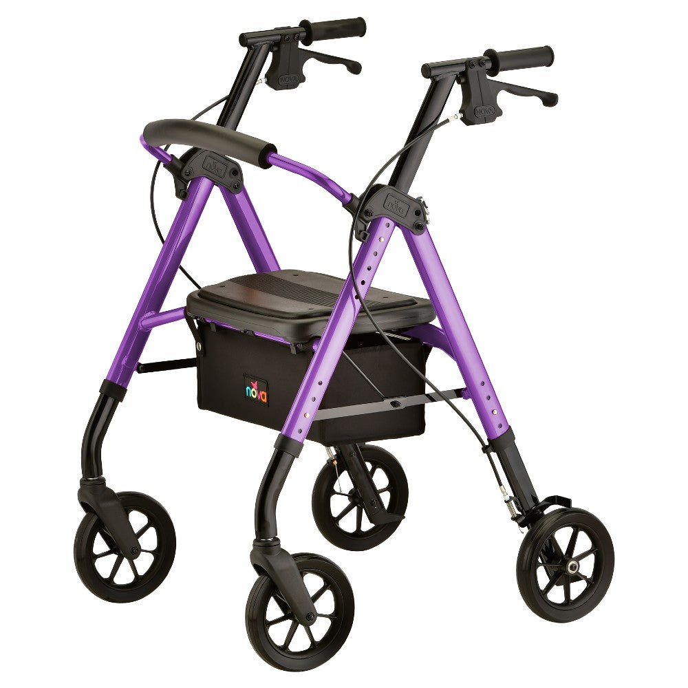 Nova Star 8 DX Heavy Duty Rollator, 4263PL Purple