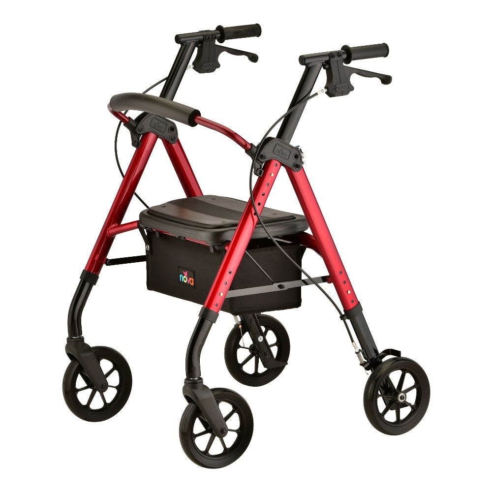 Nova Star 8 DX Heavy Duty Rollator, 4263RD Red