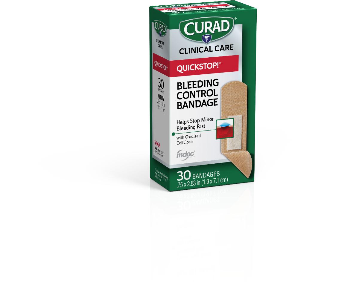 CURAD 0.75" x 2.83" QuickStop Bandage, 30/bx CUR5243V1H