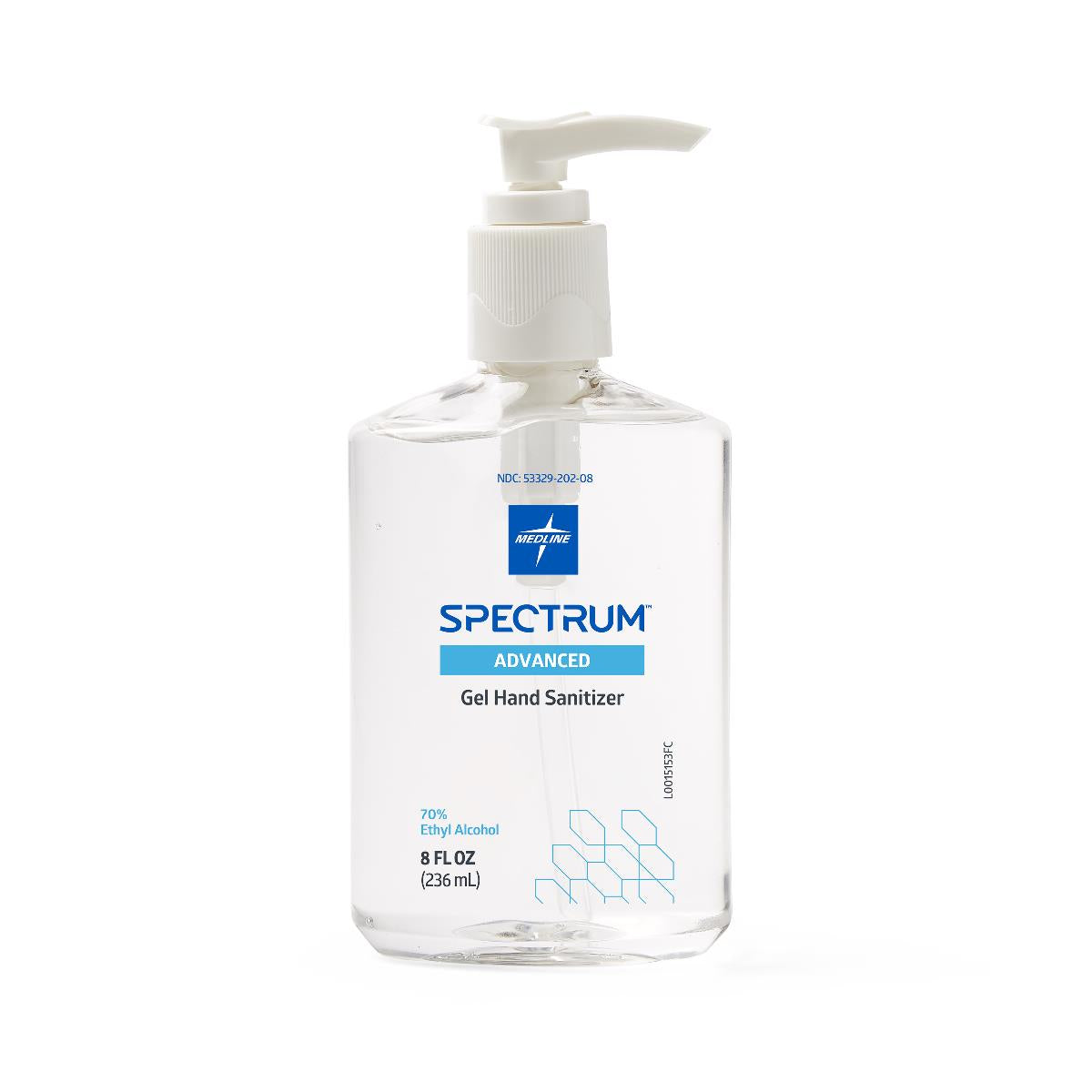 Medline Spectrum Gel Hand Sanitizer 8oz Pump Btl. HH70G08H