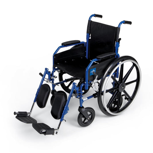 Medline Hybrid 2 18" Transport Wheelchair with Legrests MDS806300H2