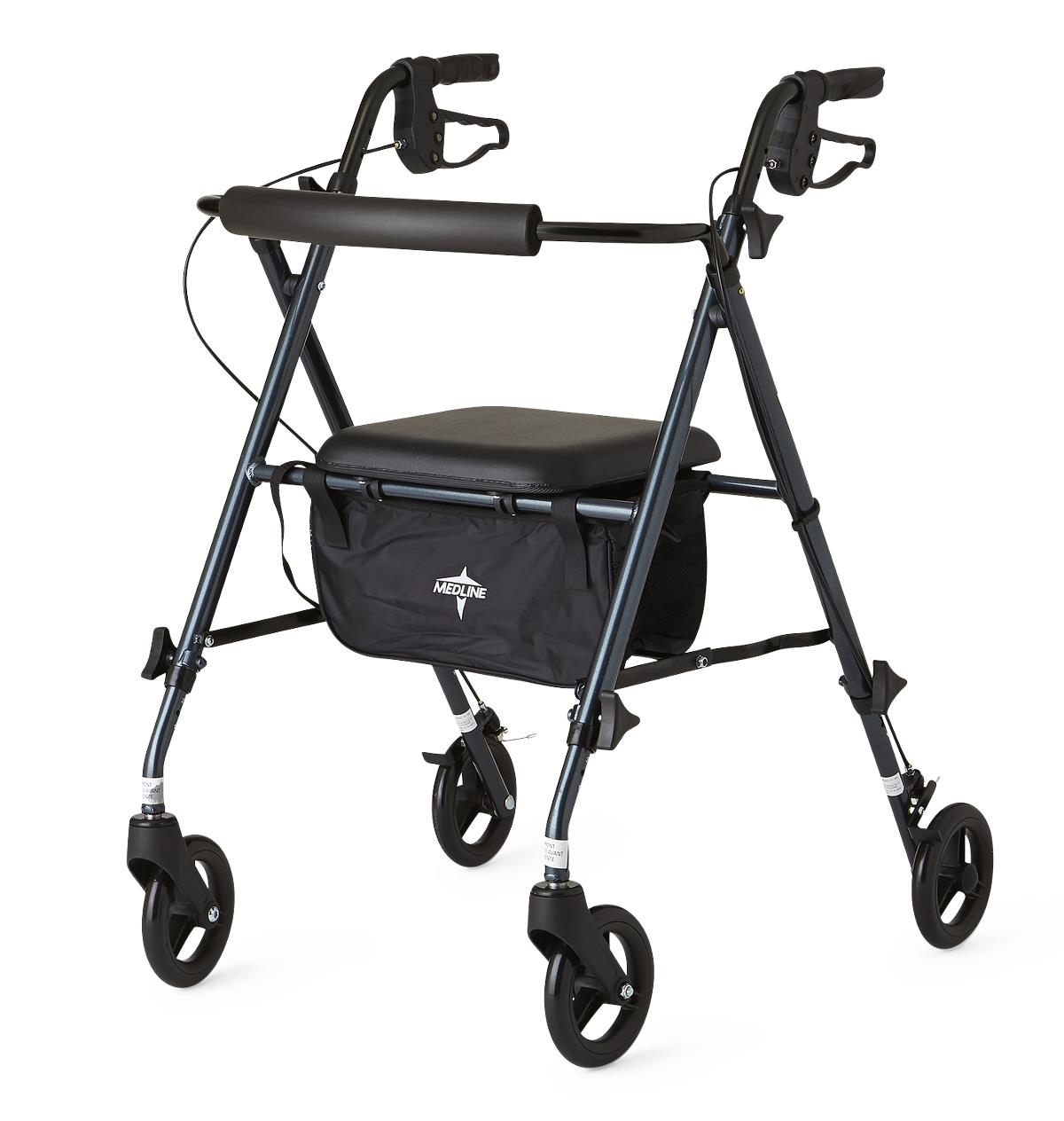 Medline Superlight Rollator, Smoky Blue MDS86825SLB