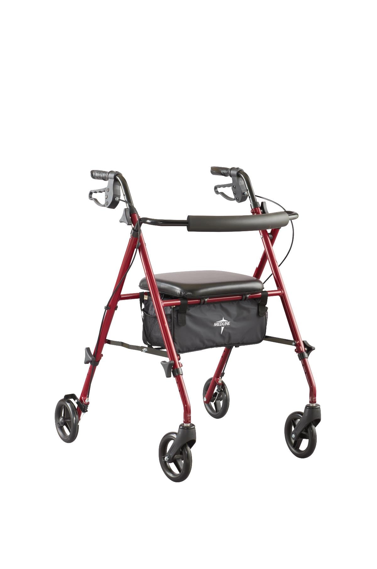 Medline Superlight Rollator, Red MDS86825SLR