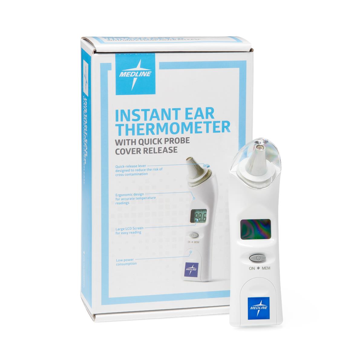 Medline Tympanic Ear Thermometer with Probe Release MDS9700