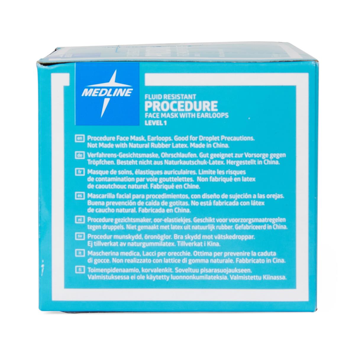 Medline Level 1 Procedure Mask with Earloops bx/50 NON27355Z