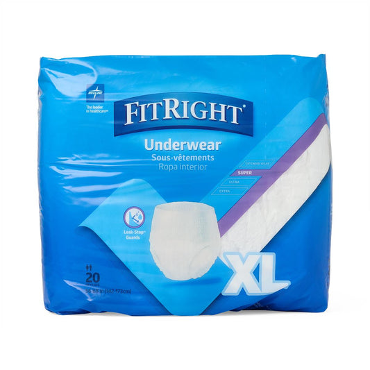 FitRight Super Protective Underwear, Size XL 20/pk FIT33600AZ