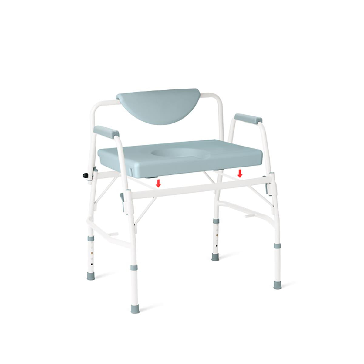 Medline Steel Bariatric Drop-Arm Commode 1000 lbs Capacity G1-400BDX1