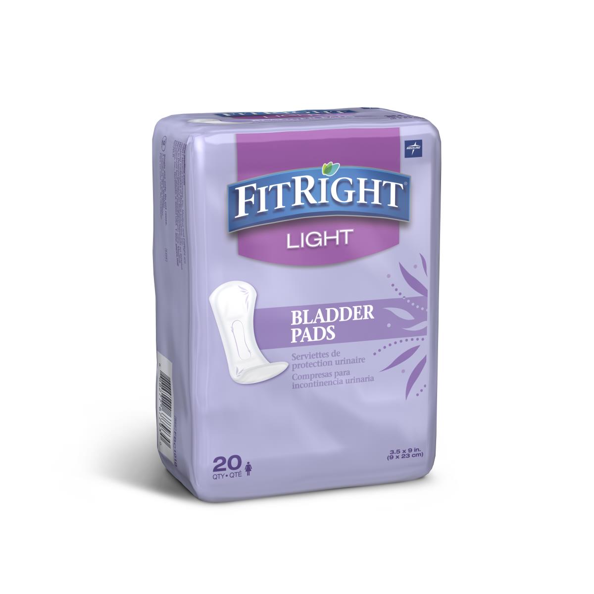 FitRight Light Bladder Control Pad 3.5" x 9" 20/pk FBC1010Z