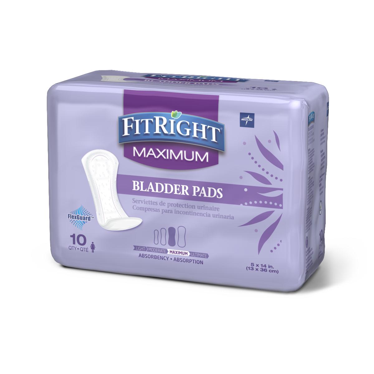 FitRight Maximum Bladder Control Pad 5" x 14" 10/pk FBC1030Z
