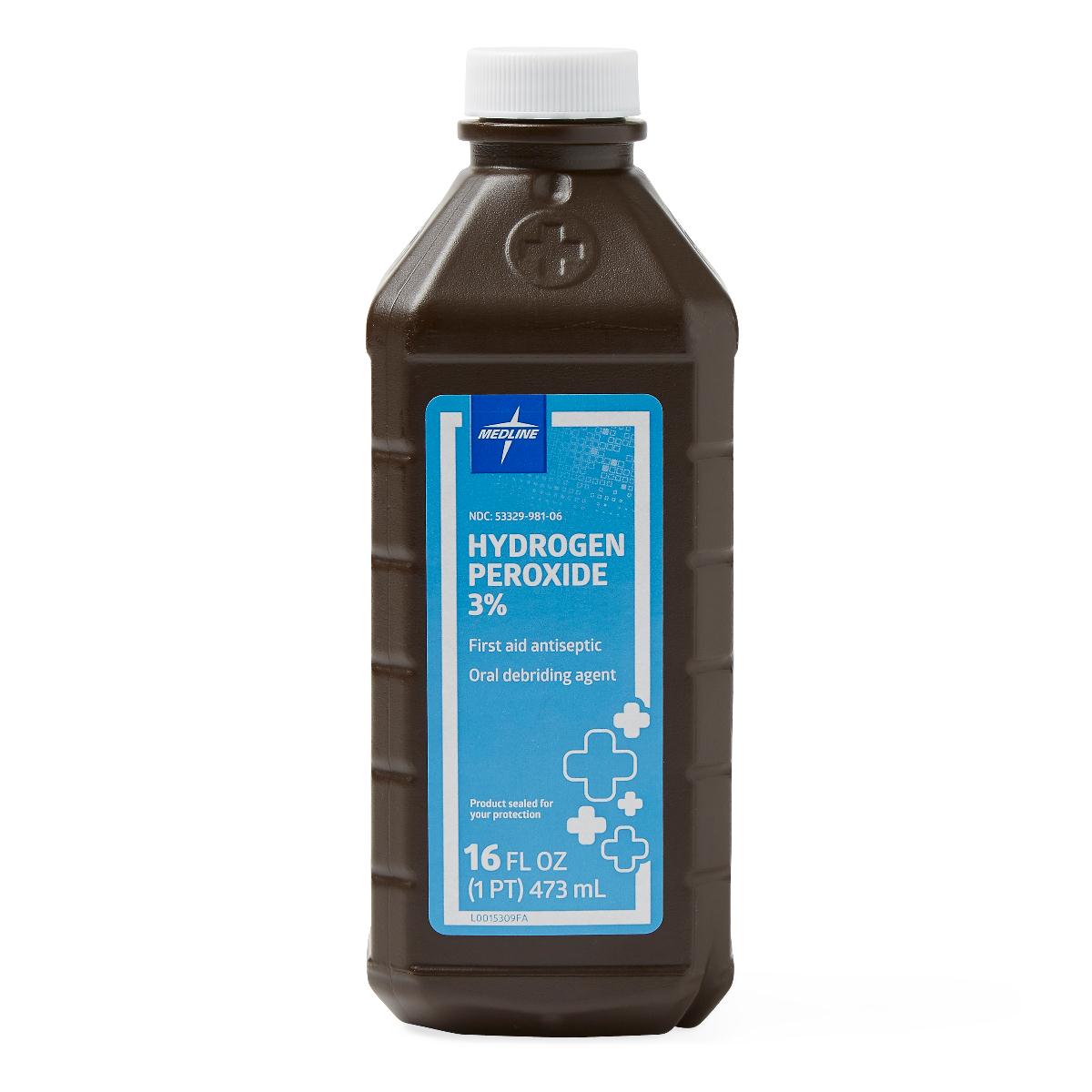 Medline Hydrogen Peroxide, 3%, 16 oz. MDS098001H