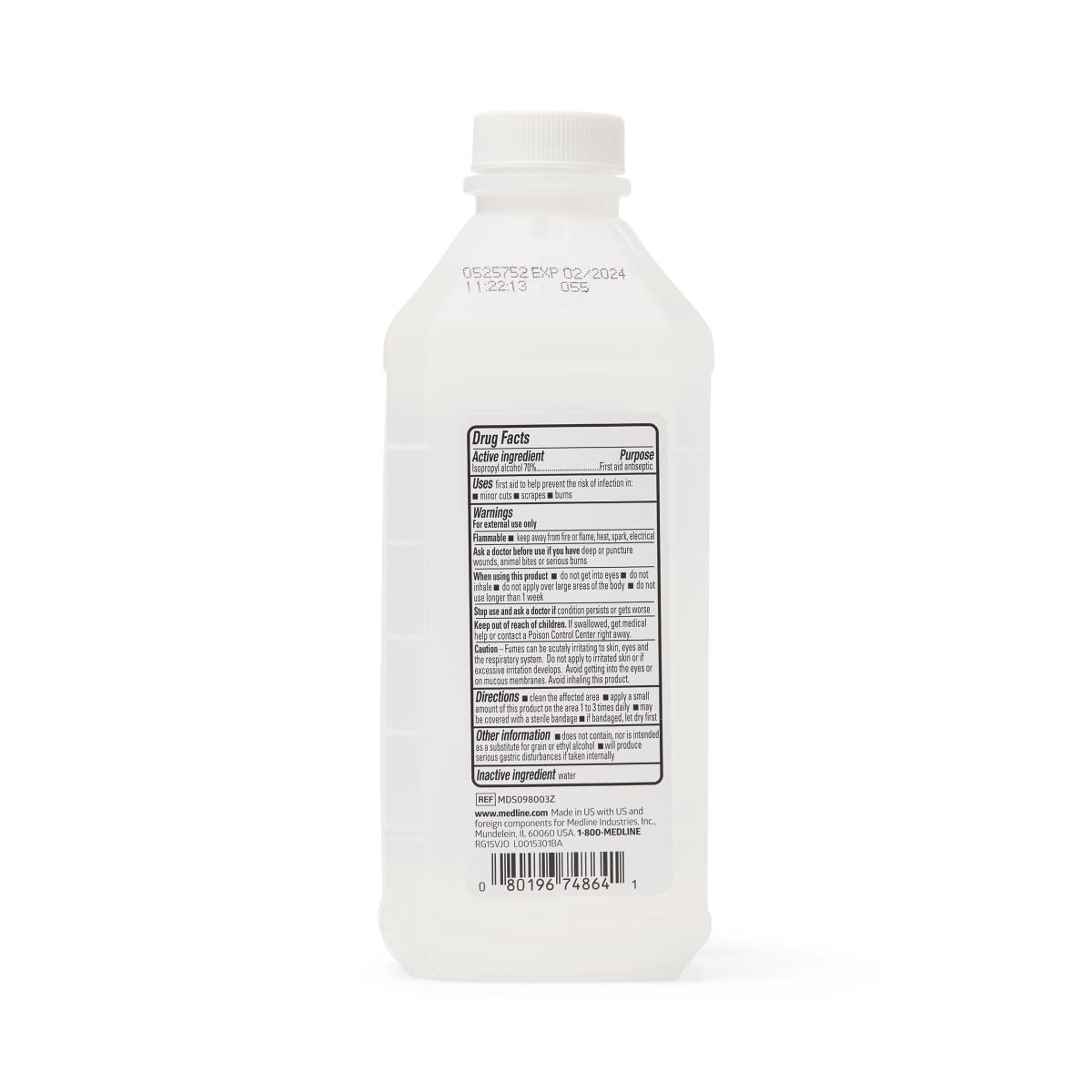 Medline 70% Isopropyl Rubbing Alcohol, 16 oz. MDS098003ZH