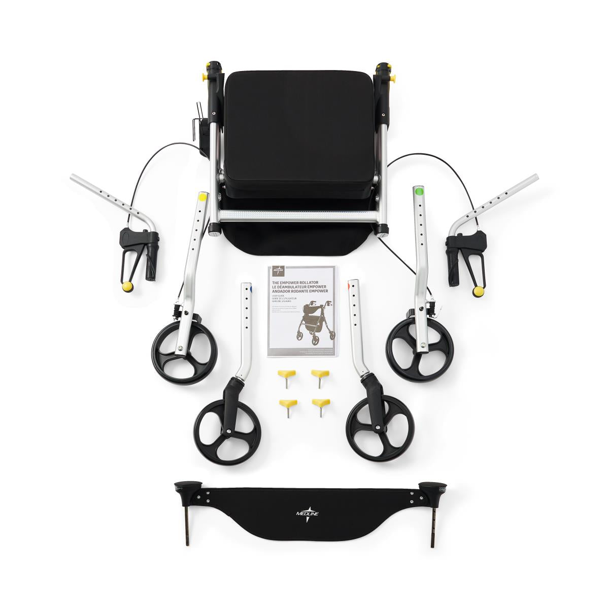 Medline Empower Rollator, Silver MDS86845SM