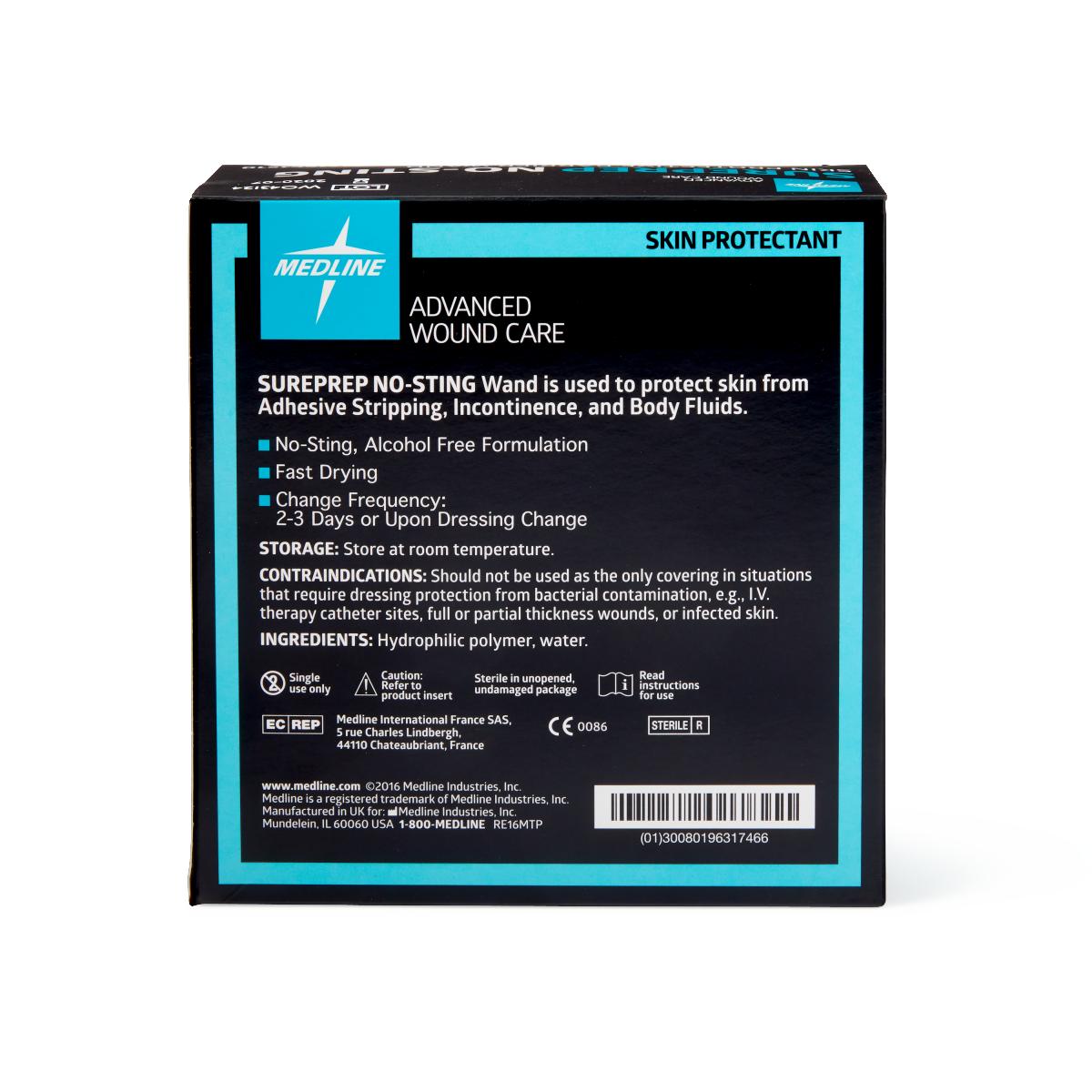 Medline Sureprep No-Sting Protective Barrier, 1ml Wand 25/bx MSC1510Z
