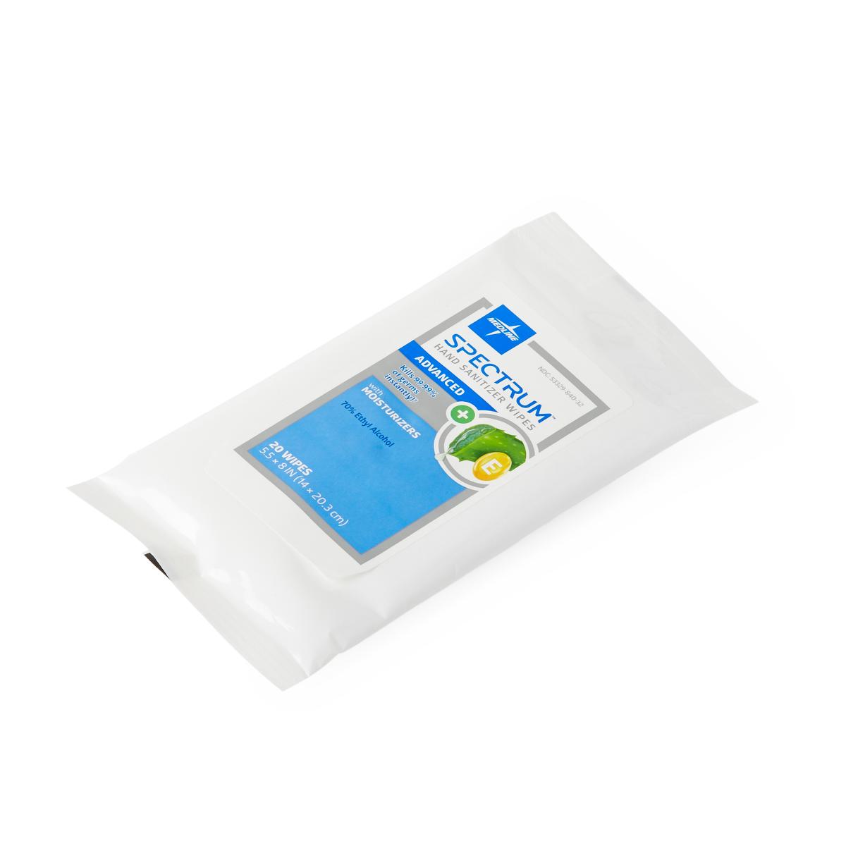 Medline Spectrum Advanced Hand Sanitizer Wipe, 20/pk MSC350320H
