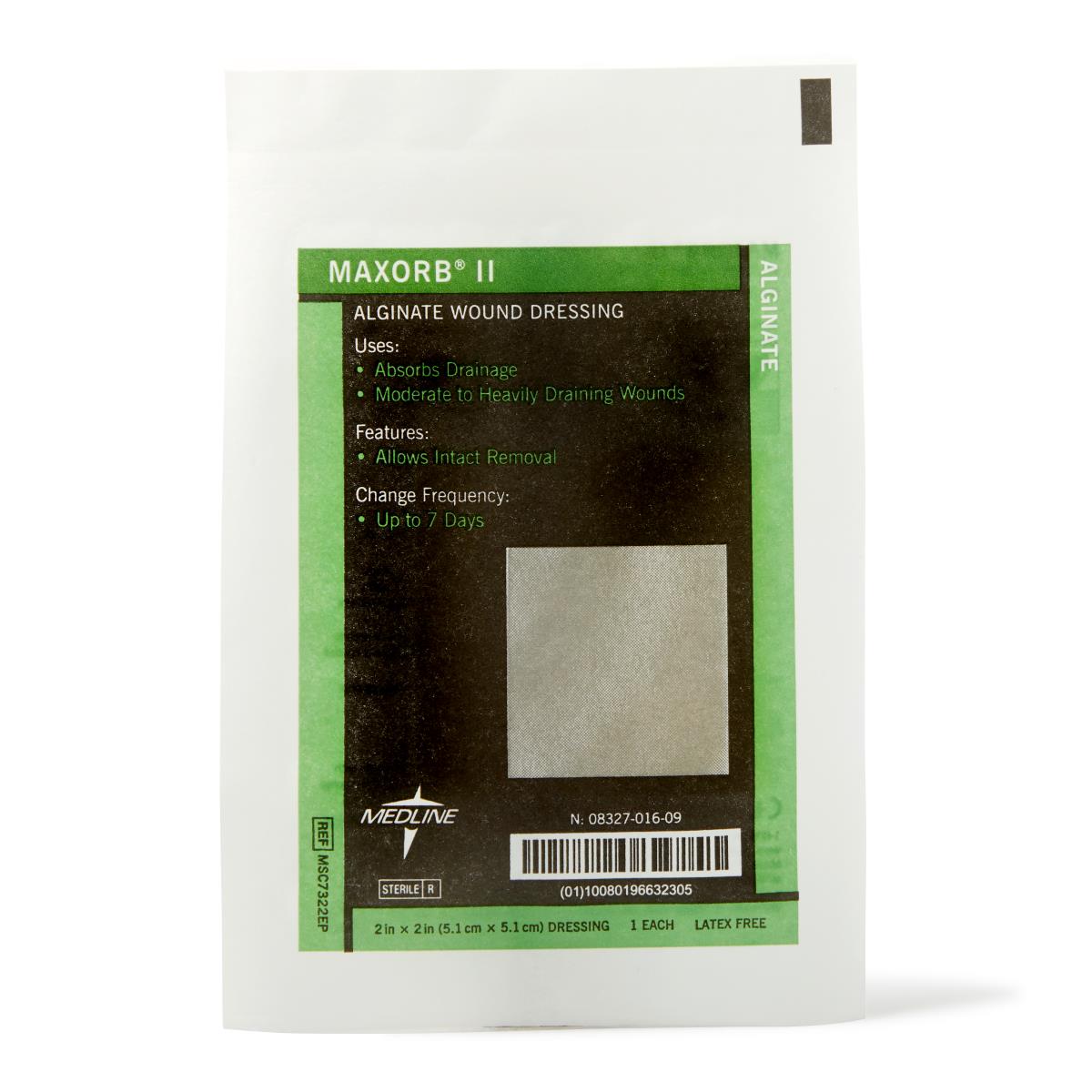 Maxorb II Alginate Dressings 2" x 2" 10/bx MSC7322EPZ