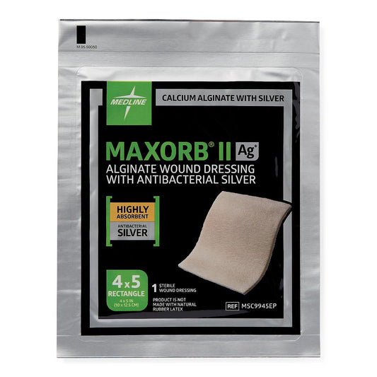 Maxorb II Silver Alginate Wound Dressing 4" x 4.75" 10/bx MSC9945EPZ