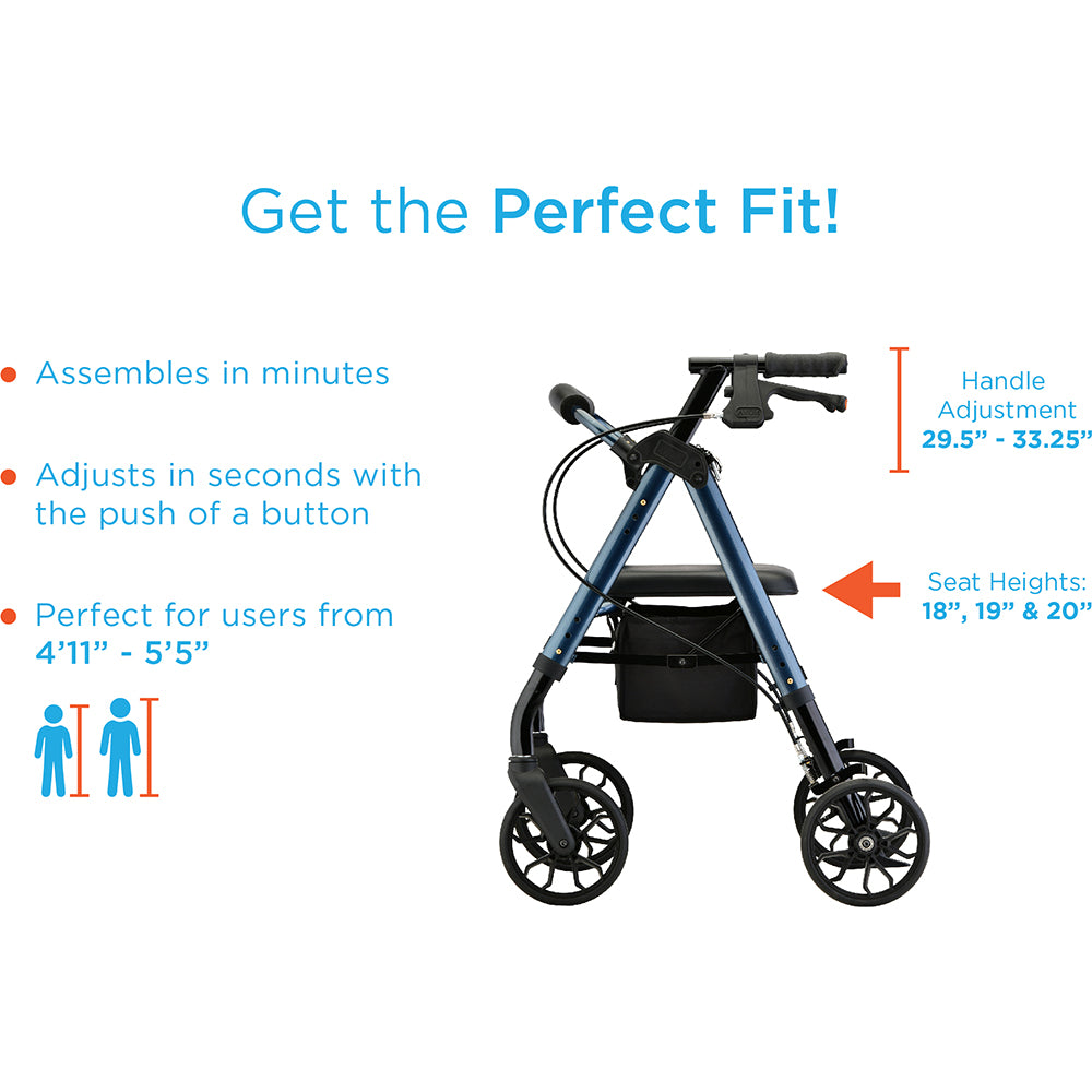 Nova Star 8 Petite Rollator, 4278PL Purple
