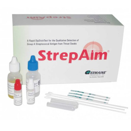 StrepAim 25 test Rapid Strep A Kit 73025 by Germaine Laboratories
