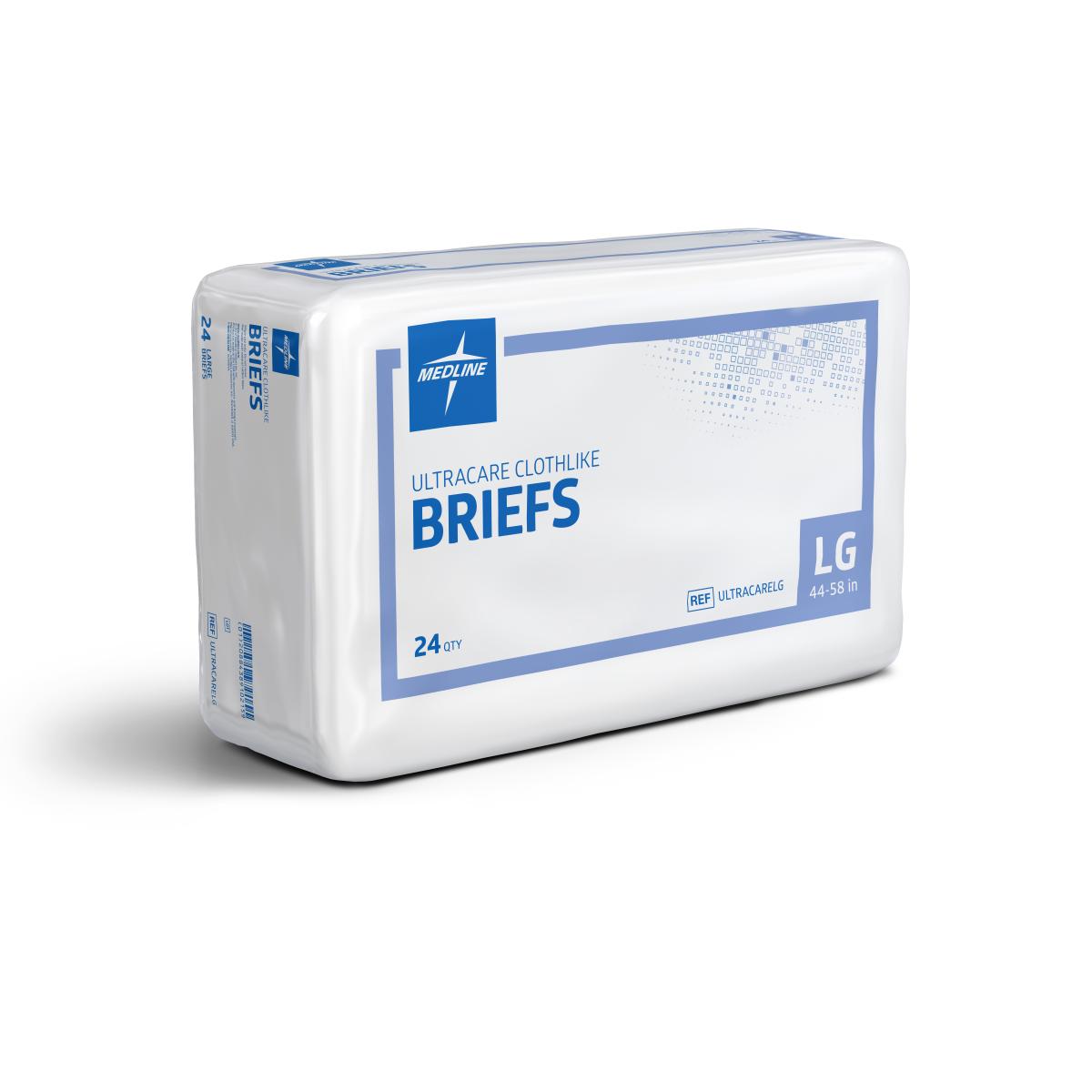 Medline Ultracare Briefs Size L 72/cs ULTRACARELG