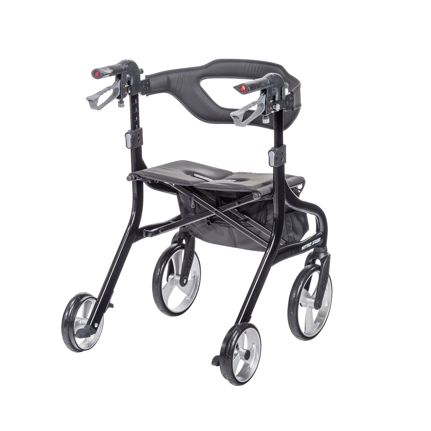 Drive Nitro Sprint Rollator 102662BK, Standard Height Black