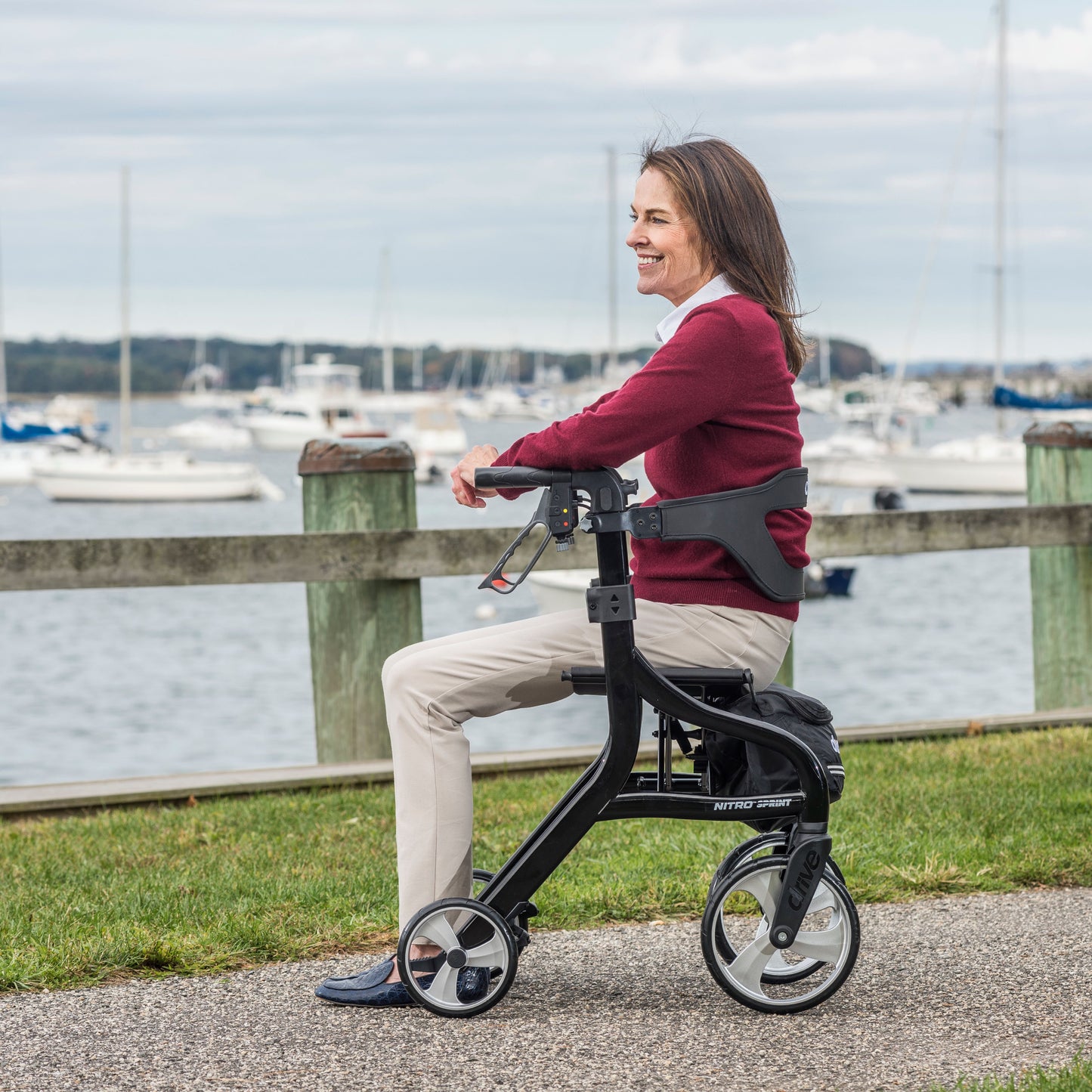 Drive Nitro Sprint Rollator 102662BK, Standard Height Black