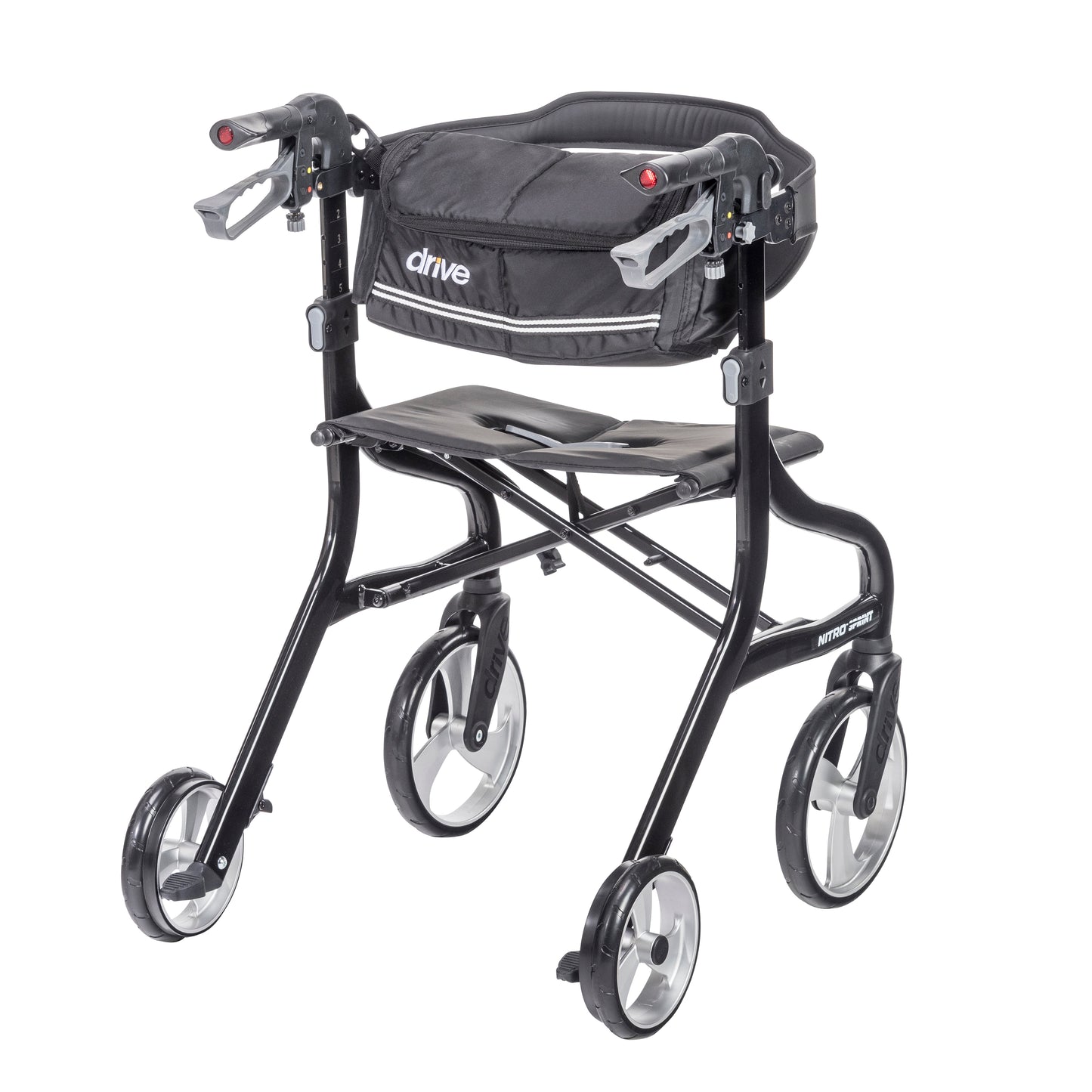 Drive Nitro Sprint Rollator 102662BK, Standard Height Black