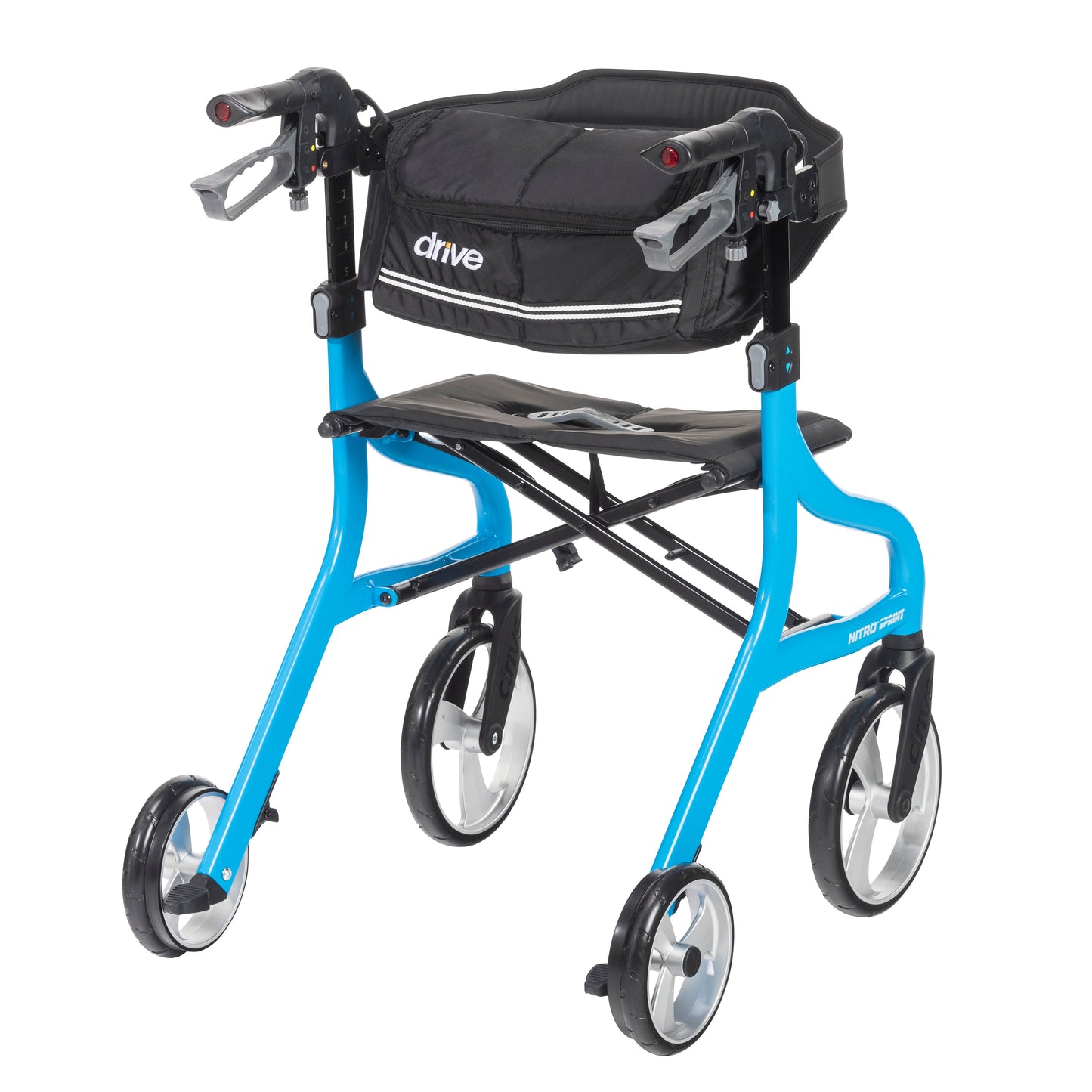 Drive Nitro Sprint Rollator 102662BL-H, Short Height Blue