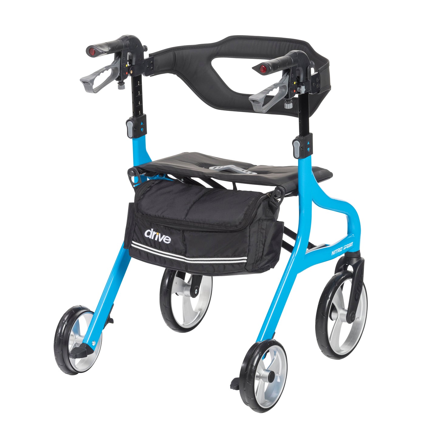 Drive Nitro Sprint Rollator 102662BL-H, Short Height Blue
