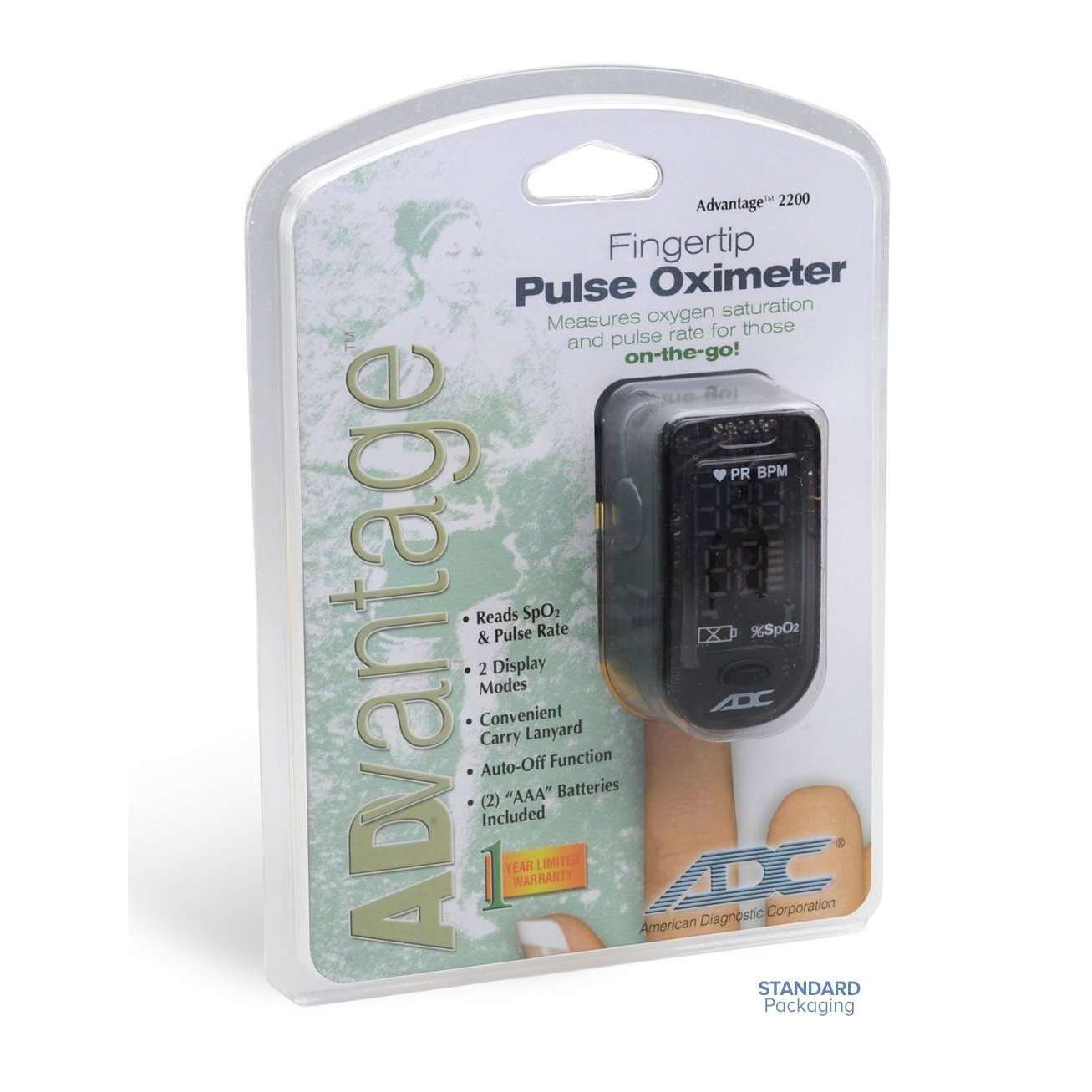 ADC Advantage 2200 Fingertip Pulse Oximeter