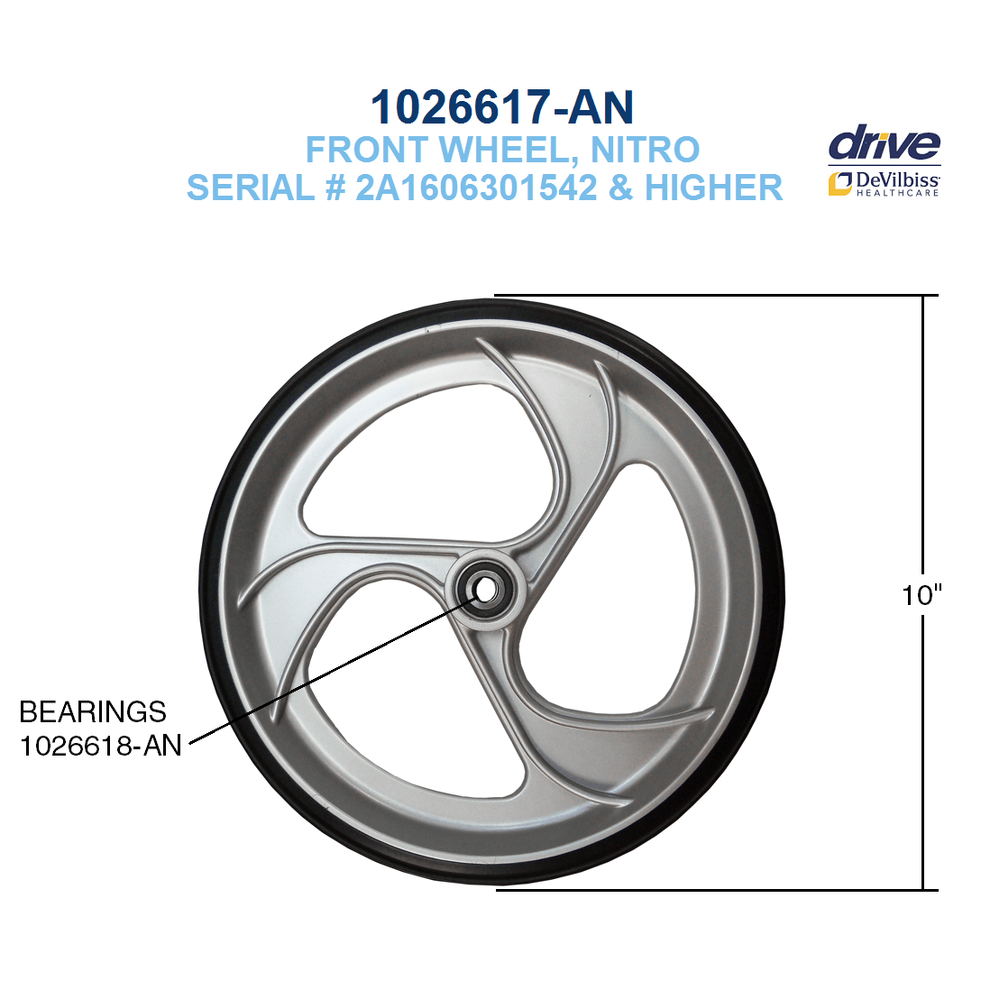 All Replacement parts for Drive Nitro 10266 rollator