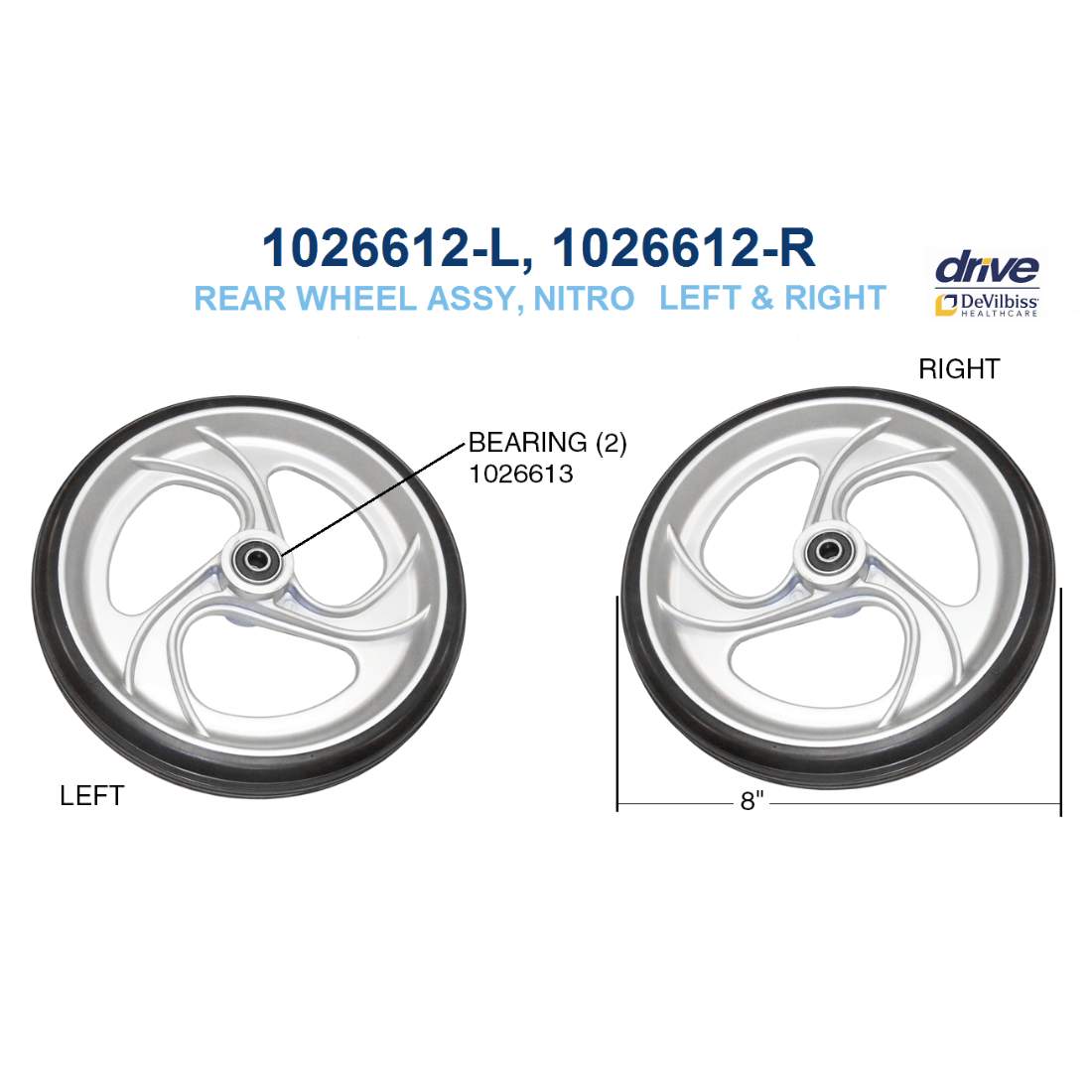 All Replacement parts for Drive Nitro 10266 rollator