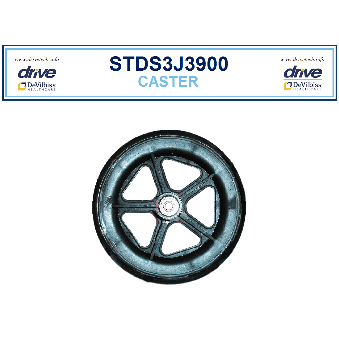 Drive STDS3J3900 Front Caster wheel for ATC17 & ATC19 Transport Chairs