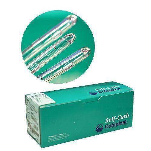 COLOPLAST FEMALE SELF-CATH 214, 14 FR, 6" Long, Green Funnel End, BX/30
