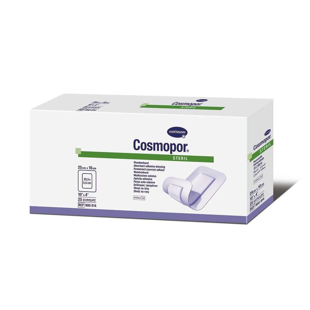 Cosmopor 4x10 Adhesive Dressing, 25/bx 900814