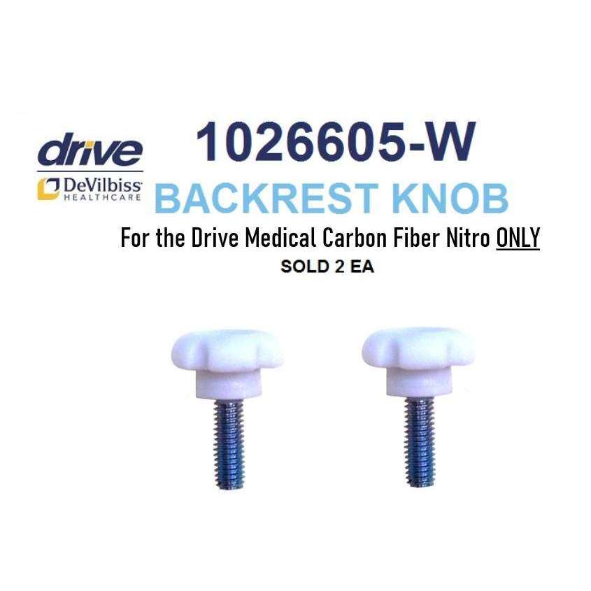 Drive Carbon Fiber Nitro Backrest knob, pair