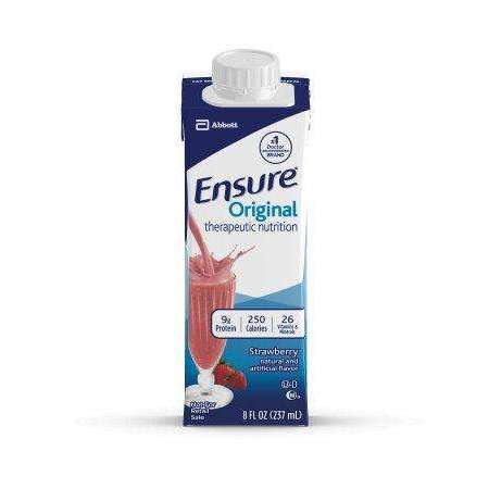 Ensure Original Strawberry, 64933 8 oz Screw top carton Each