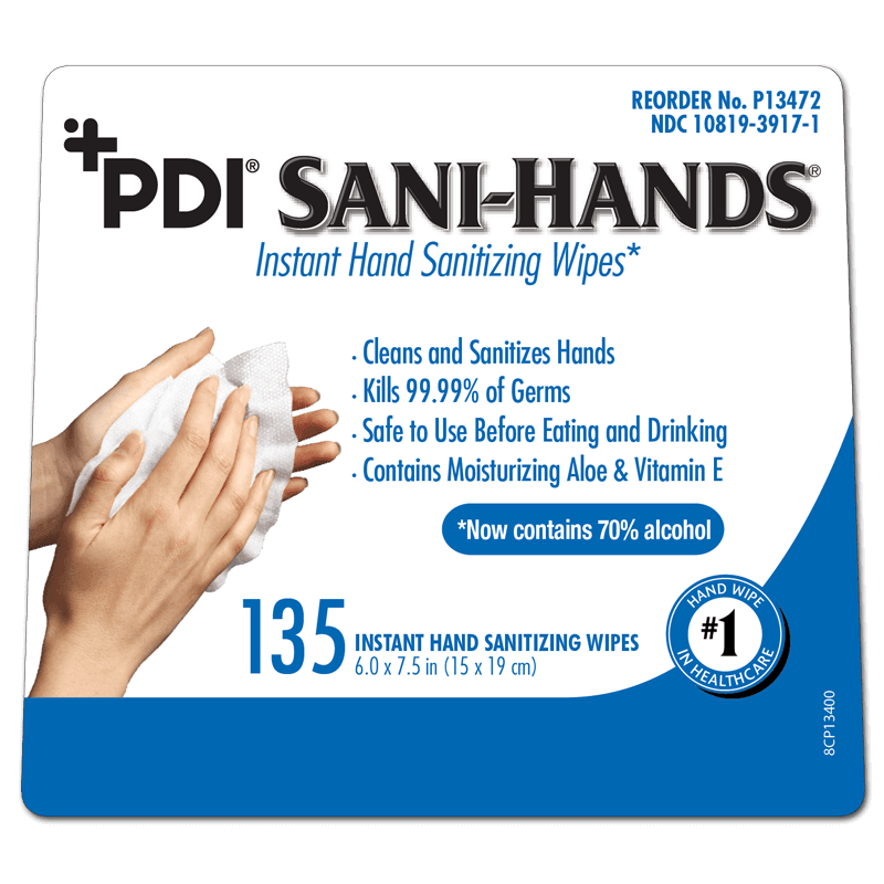 Sani-Hands Hand Sanitizing Wipes, P13472 12/cs