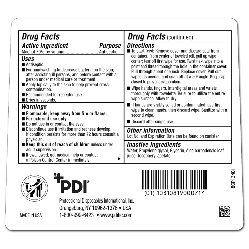 Sani-Hands Hand Sanitizing Wipes, P13472 12/cs