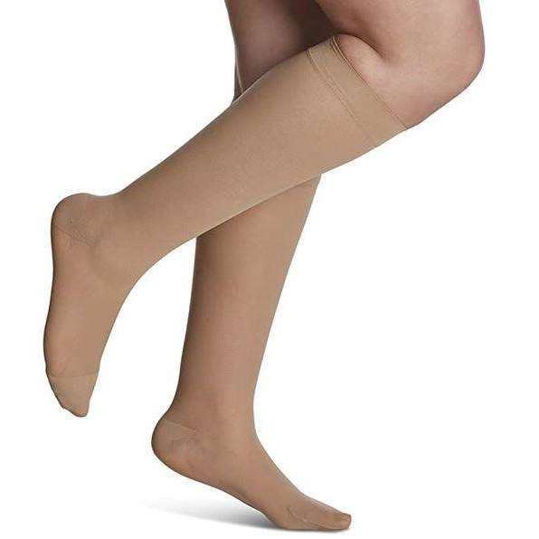 Sigvaris Eversheer 15-20 Mmhg Closed Toe Small Short Calf Compression Hosiery For Women, Suntan 781CSSW36