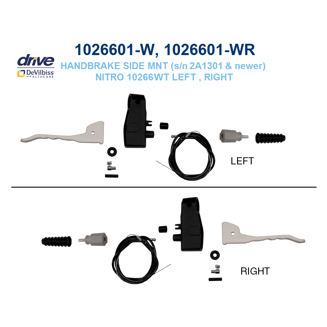 All Replacement parts for Drive Nitro 10266 rollator