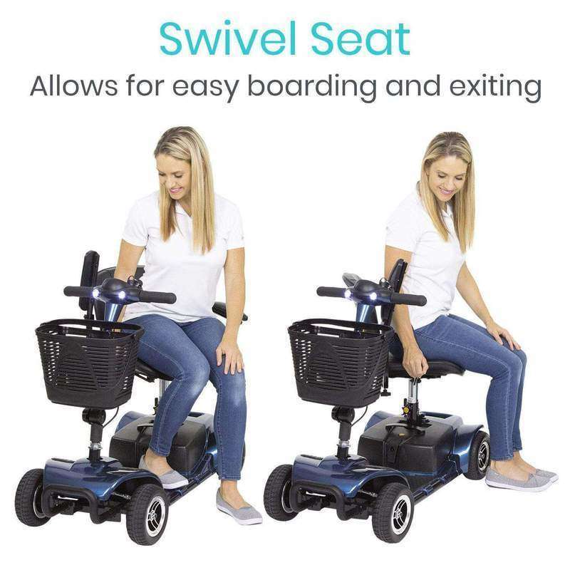 Vive Health 4 Wheel Mobility Scooter, Blue MOB1027BLU