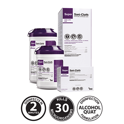 PDI Q55172 Super Sani-Cloth XL Disinfectant Wipe 12/Case