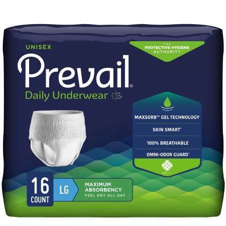 Prevail Daily Wear Pull on Absorbent Underwear, size L, PVS-513 64/cs