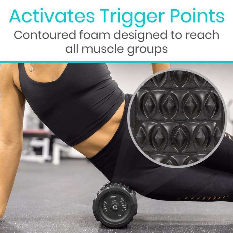 Vive Health 5 Speed Vibrating Fitness Roller, RHB2019BLK