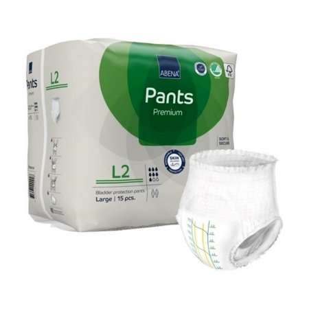 Abena Pants Premium L2 Absorbent Underwear, LG 90/cs